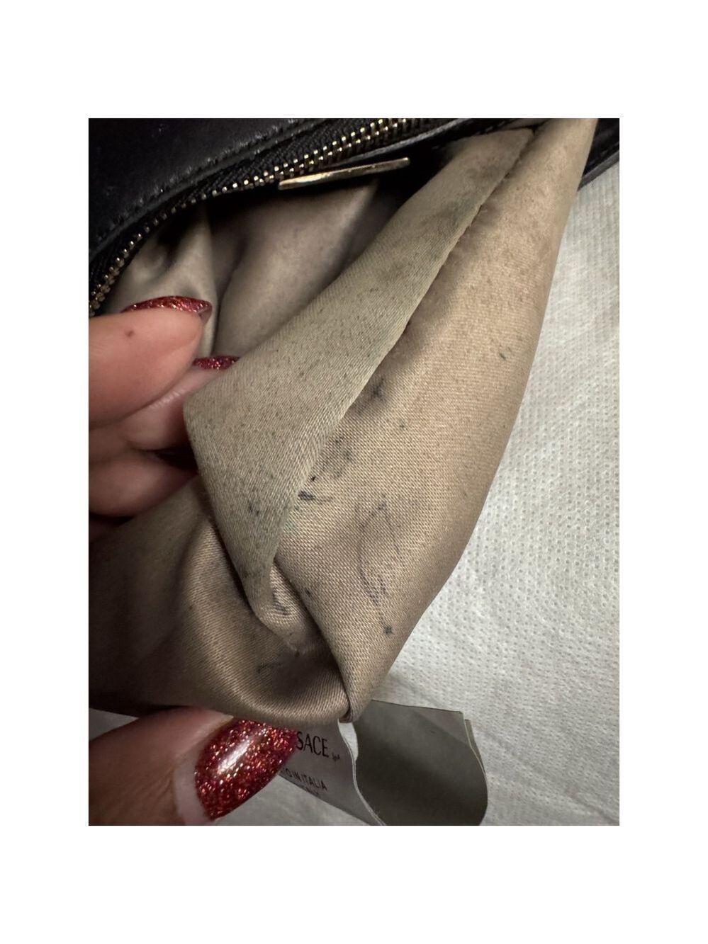 Gianni Versace Quilted Patent Leather Shoulder Bag - Picture 15 of 16